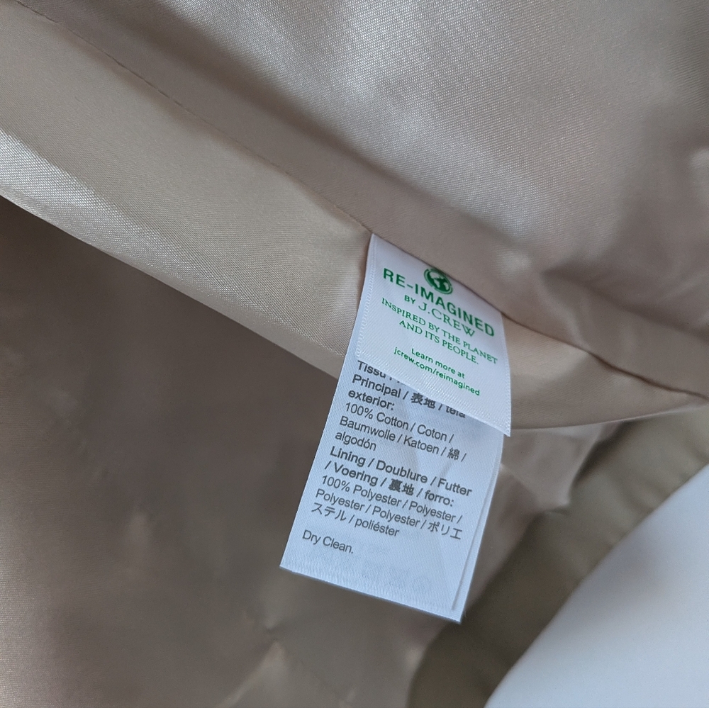 J. Crew Relaxed Oversized Tan Trench Coat - Picture 12 of 13